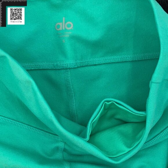 Alo -  Small NWT - Goddess Ribbed Leggings - Teal and Grey - Picture 8 of 8